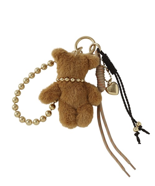 Green　Parks（グリーンパークス）の「パフパフモフモフベアーバックチャーム（チャーム・レディース・ブラウン/ホワイト・FREE）」の5枚目の写真