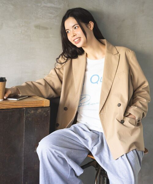 CRAFT STANDARD BOUTIQUE(クラフトスタンダードブティック)の「ロゴプリントロンTee(Tシャツ/カットソー・レディース・グレー/オフホワイト/ダークグレー・FREE)」の6枚目の写真