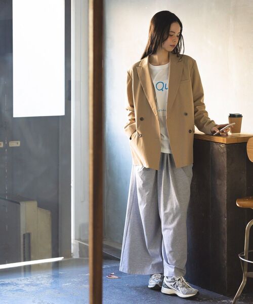 CRAFT STANDARD BOUTIQUE(クラフトスタンダードブティック)の「ロゴプリントロンTee(Tシャツ/カットソー・レディース・グレー/オフホワイト/ダークグレー・FREE)」の7枚目の写真