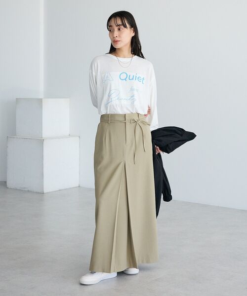 CRAFT STANDARD BOUTIQUE(クラフトスタンダードブティック)の「ロゴプリントロンTee(Tシャツ/カットソー・レディース・グレー/オフホワイト/ダークグレー・FREE)」の8枚目の写真