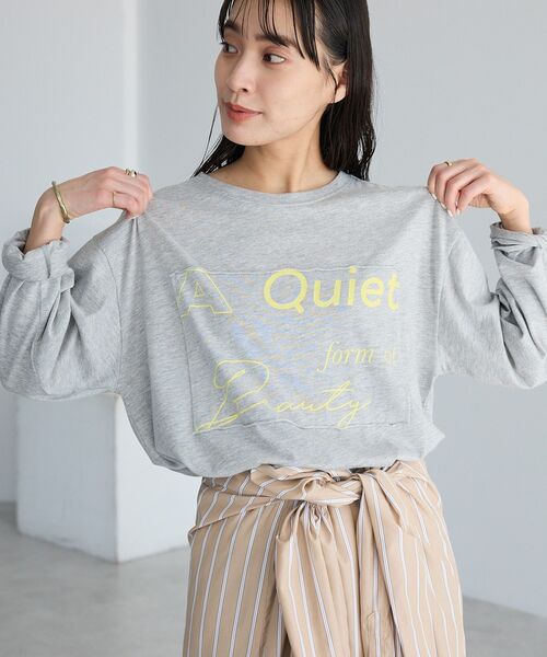 CRAFT STANDARD BOUTIQUE(クラフトスタンダードブティック)の「ロゴプリントロンTee(Tシャツ/カットソー・レディース・グレー/オフホワイト/ダークグレー・FREE)」の11枚目の写真