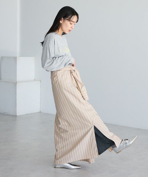 CRAFT STANDARD BOUTIQUE(クラフトスタンダードブティック)の「ロゴプリントロンTee(Tシャツ/カットソー・レディース・グレー/オフホワイト/ダークグレー・FREE)」の17枚目の写真