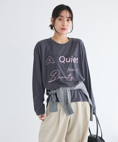 CRAFT STANDARD BOUTIQUE(クラフトスタンダードブティック)の「ロゴプリントロンTee(Tシャツ/カットソー・レディース・グレー/オフホワイト/ダークグレー・FREE)」の20枚目の写真