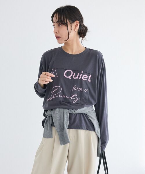 CRAFT STANDARD BOUTIQUE(クラフトスタンダードブティック)の「ロゴプリントロンTee(Tシャツ/カットソー・レディース・グレー/オフホワイト/ダークグレー・FREE)」の21枚目の写真
