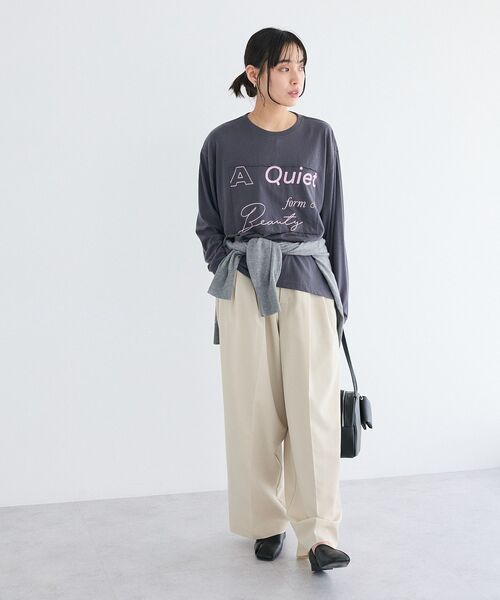 CRAFT STANDARD BOUTIQUE(クラフトスタンダードブティック)の「ロゴプリントロンTee(Tシャツ/カットソー・レディース・グレー/オフホワイト/ダークグレー・FREE)」の22枚目の写真