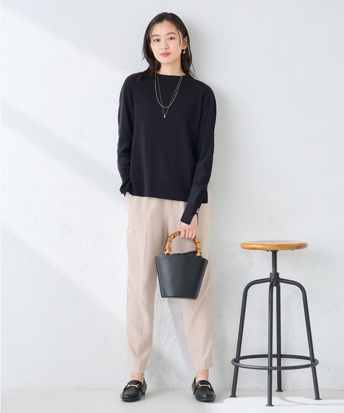 a.v.v（アーヴェヴェ）の「［支持率NO.1/接触冷感/速乾/UVカット/イージーケア］イージーテーパードパンツ（スラックス・レディース・ブラック/ベージュ/ダークグレー/インディゴブルー/グリーン/ネイビー・LARGE/MEDIUM/SMALL/X-SMALL/X-LARGE）」の16枚目の写真