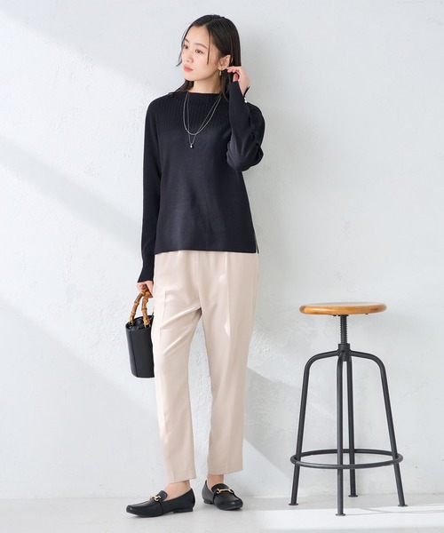 a.v.v（アーヴェヴェ）の「［支持率NO.1/接触冷感/速乾/UVカット/イージーケア］イージーテーパードパンツ（スラックス・レディース・ブラック/ベージュ/ダークグレー/インディゴブルー/グリーン/ネイビー・LARGE/MEDIUM/SMALL/X-SMALL/X-LARGE）」の18枚目の写真