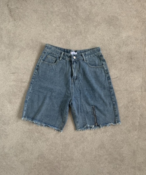link lot(リンクロット)の「切りっぱなしZIPデザインハーフデニムパンツ(デニムパンツ・メンズ・ブルー/ブラック・L/M)」の12枚目の写真