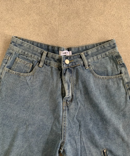link lot(リンクロット)の「切りっぱなしZIPデザインハーフデニムパンツ(デニムパンツ・メンズ・ブルー/ブラック・L/M)」の14枚目の写真
