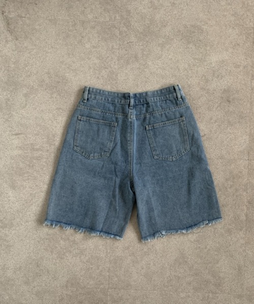 link lot(リンクロット)の「切りっぱなしZIPデザインハーフデニムパンツ(デニムパンツ・メンズ・ブルー/ブラック・L/M)」の17枚目の写真