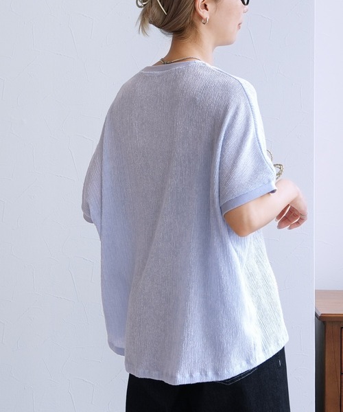 reca(レカ)の「シャーリングカットリブプルオーバー(Tシャツ/カットソー・レディース・ライム/チャコールグレー/アイボリー/ライトブルー・FREE)」の11枚目の写真