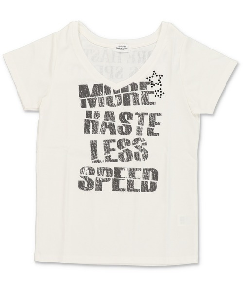 SPINNS(スピンズ)の「平成ムード全開☆彡缶バッジ付きギャルロゴTシャツ(Tシャツ/カットソー・レディース・オフホワイト/グレー/ブラック・ONESIZE)」の10枚目の写真
