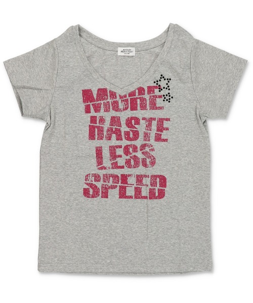SPINNS(スピンズ)の「平成ムード全開☆彡缶バッジ付きギャルロゴTシャツ(Tシャツ/カットソー・レディース・オフホワイト/グレー/ブラック・ONESIZE)」の12枚目の写真