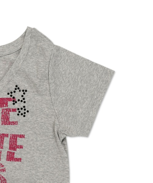 SPINNS(スピンズ)の「平成ムード全開☆彡缶バッジ付きギャルロゴTシャツ(Tシャツ/カットソー・レディース・オフホワイト/グレー/ブラック・ONESIZE)」の16枚目の写真