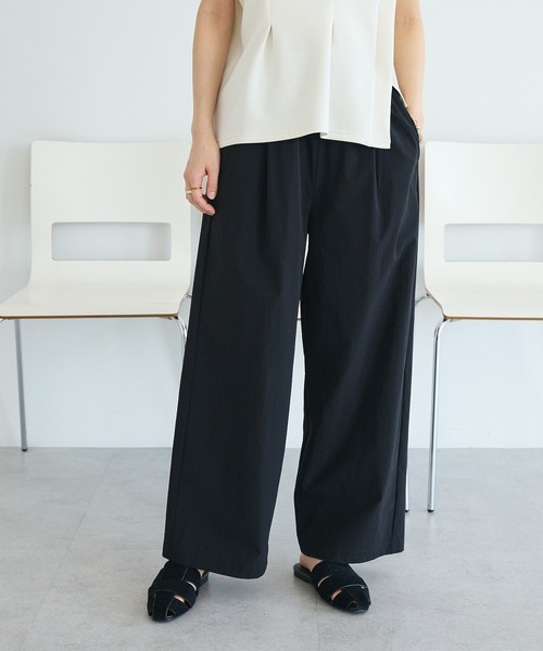 CRAFT STANDARD BOUTIQUE(クラフトスタンダードブティック)の「撥水 ワイドイージーパンツ(その他パンツ・レディース・ライトパープル/ブラック/グレー・M/L)」の22枚目の写真