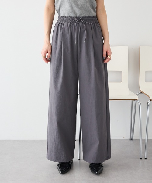 CRAFT STANDARD BOUTIQUE(クラフトスタンダードブティック)の「撥水 ワイドイージーパンツ(その他パンツ・レディース・ライトパープル/ブラック/グレー・M/L)」の8枚目の写真