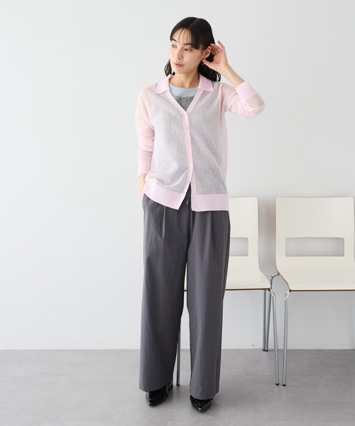 CRAFT STANDARD BOUTIQUE(クラフトスタンダードブティック)の「撥水 ワイドイージーパンツ(その他パンツ・レディース・ライトパープル/ブラック/グレー・M/L)」の13枚目の写真