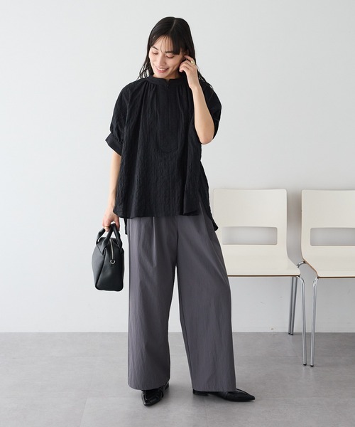 CRAFT STANDARD BOUTIQUE(クラフトスタンダードブティック)の「撥水 ワイドイージーパンツ(その他パンツ・レディース・ライトパープル/ブラック/グレー・M/L)」の12枚目の写真