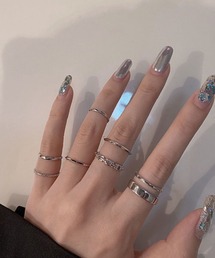 Mayree（メイリー）の「【456830】シンプルリング7点セット(RO)（リング）」