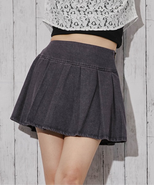 GORGE（ゴージ）の「《デニムプリーツ×インナーパンツ付き》ミニスカート／ストリート／Y2K／オールシーズン／全3色（スカート・レディース・ブラック/ブルー/ピンク・F）」の17枚目の写真