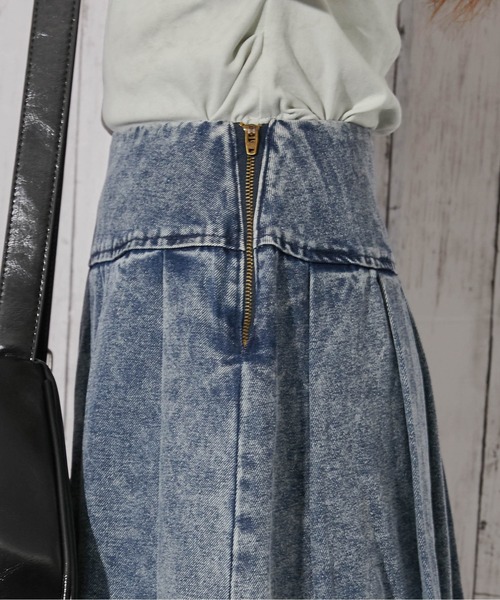GORGE（ゴージ）の「《デニムプリーツ×インナーパンツ付き》ミニスカート／ストリート／Y2K／オールシーズン／全3色（スカート・レディース・ブラック/ブルー/ピンク・F）」の22枚目の写真