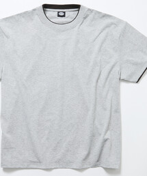 限定展開 リラックスフィット 配色フェイクレイヤード クルーネック Tシャツ
