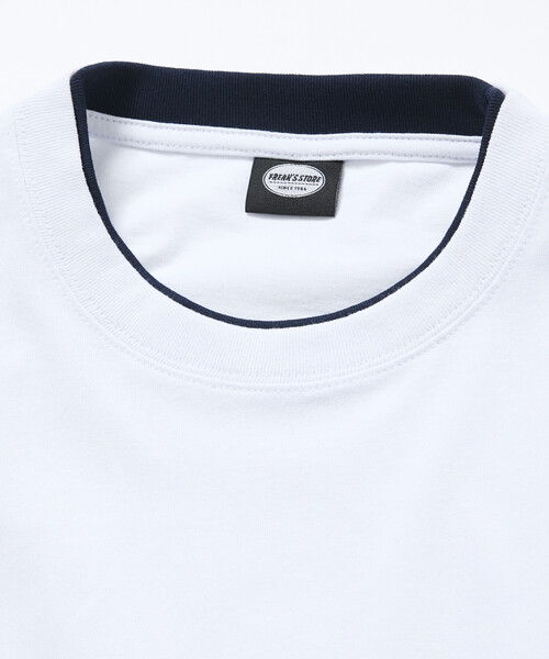 FREAK'S STORE(フリークスストア)の「限定展開 リラックスフィット 配色フェイクレイヤード クルーネック Tシャツ(Tシャツ/カットソー・メンズ・ネイビー/ダークグレー/ホワイト/チャコールグレー・LARGE/MEDIUM/SMALL)」の7枚目の写真