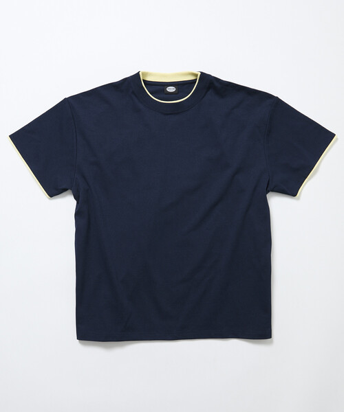 FREAK'S STORE(フリークスストア)の「限定展開 リラックスフィット 配色フェイクレイヤード クルーネック Tシャツ(Tシャツ/カットソー・メンズ・ネイビー/ダークグレー/ホワイト/チャコールグレー・LARGE/MEDIUM/SMALL)」の13枚目の写真