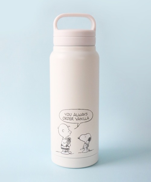 PEANUTS(ピーナッツ)の「〈PEANUTS/ピーナッツ〉 スヌーピー スモーキーパステル スクリューハンドル付 マグボトル STSC5(水筒・レディース・ブルー/ホワイト/ピンク/イエロー・ONE SIZE)」の1枚目の写真