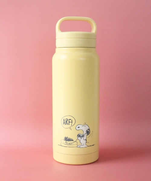 PEANUTS(ピーナッツ)の「〈PEANUTS/ピーナッツ〉 スヌーピー スモーキーパステル スクリューハンドル付 マグボトル STSC5(水筒・レディース・ブルー/ホワイト/ピンク/イエロー・ONE SIZE)」の3枚目の写真