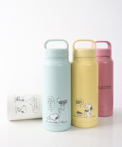 PEANUTS(ピーナッツ)の「〈PEANUTS/ピーナッツ〉 スヌーピー スモーキーパステル スクリューハンドル付 マグボトル STSC5(水筒・レディース・ブルー/ホワイト/ピンク/イエロー・ONE SIZE)」の9枚目の写真
