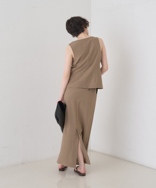 Rouge vif Anna(ルージュヴィフアンナ)の「【セットアップ対応】リネン混タイトスカート(スカート・レディース・チャコールグレー/ベージュ・38/36)」の18枚目の写真