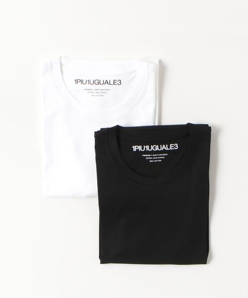 1 piu 1 uguale 3(ウノピゥウノウグァーレトレ)の「2PACK TEE S/S CREW(Tシャツ/カットソー・メンズ・ホワイト×ブラック・Ⅵ/Ⅲ)」の8枚目の写真