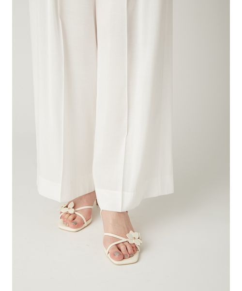 FRAY I.D(フレイアイディー)の「セミシアーハイウエストパンツ/ウォッシャブル(その他パンツ・レディース・ブラック/グレー/ホワイト・0/1)」の9枚目の写真