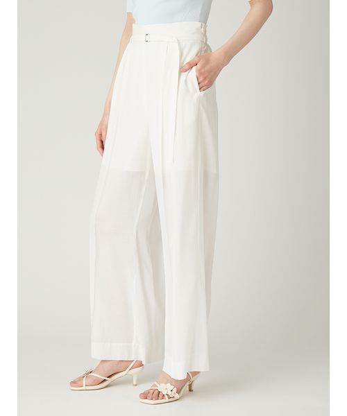 FRAY I.D(フレイアイディー)の「セミシアーハイウエストパンツ/ウォッシャブル(その他パンツ・レディース・ブラック/グレー/ホワイト・0/1)」の7枚目の写真