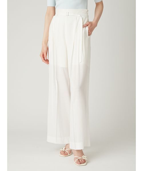 FRAY I.D(フレイアイディー)の「セミシアーハイウエストパンツ/ウォッシャブル(その他パンツ・レディース・ブラック/グレー/ホワイト・0/1)」の2枚目の写真