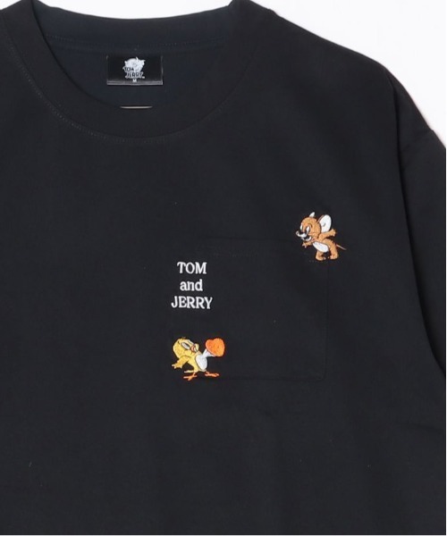 Tom&Jerry(トムアンドジェリー)の「【TOM&JERRY/トムとジェリー】キャラクター刺繍デザイン半袖ポケ付きTシャツ(吸水速乾) ユニセックス(Tシャツ/カットソー・メンズ・オフホワイト/ブラック/ホワイト/スミクロ・MEDIUM/LARGE)」の11枚目の写真