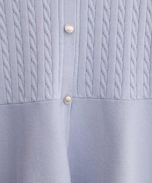 natural couture(ナチュラルクチュール)の「ケーブル編みペプラムニット(ニット/セーター・レディース・ネイビー/ミント/ラベンダー/オフホワイト/サックスブルー・FREE)」の20枚目の写真