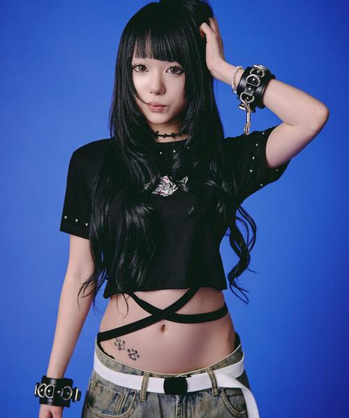 GALFY/ガルフィー/【LHP EXCLUSIVE】地雷ギャル リブ半袖TEE（Tシャツ