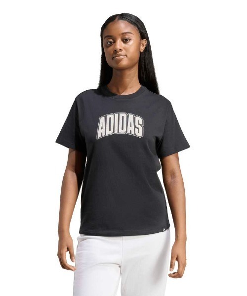 adidas（アディダス）の「アディダス adidas COLLEGIATE グラフィック Tシャツ（Tシャツ/カットソー・レディース・ブラック/ベージュ/オフホワイト・S/M/L/XL）」の3枚目の写真