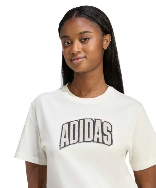 adidas（アディダス）の「アディダス adidas COLLEGIATE グラフィック Tシャツ（Tシャツ/カットソー・レディース・ブラック/ベージュ/オフホワイト・S/M/L/XL）」の10枚目の写真