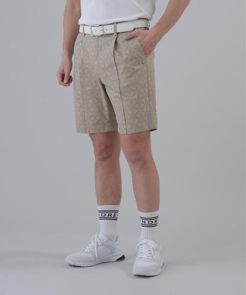 St ANDREWS(セントアンドリュース)の「【St ANDREWS】【吸水速乾】【ストレッチ】トライアングルロゴプリントショートパンツ (MENS)(その他パンツ・メンズ・ブラック/ベージュ・L/LL/M)」の2枚目の写真