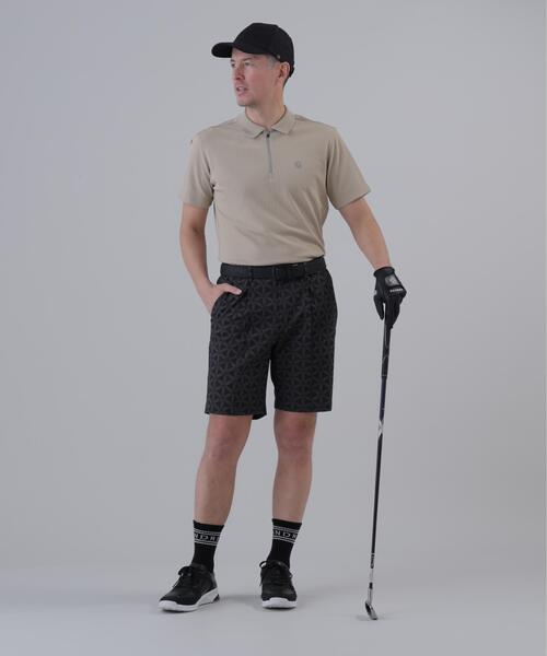St ANDREWS(セントアンドリュース)の「【St ANDREWS】【吸水速乾】【ストレッチ】トライアングルロゴプリントショートパンツ (MENS)(その他パンツ・メンズ・ブラック/ベージュ・L/LL/M)」の4枚目の写真