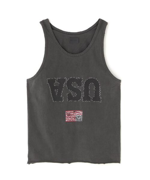 DANKE SCHON(ダンケシェーン)の「DankeSchon/ダンケシェーン/PIGMENT TANKTOP USA(タンクトップ・レディース・ブラック系その他・M)」の1枚目の写真