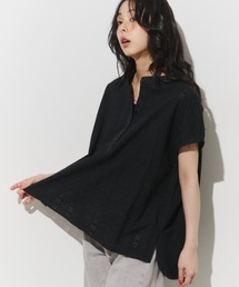 ヘンリーネックレースコンビTOPS