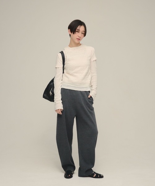 eL(エル)の「【eL】12G Easy Pants/681266(その他パンツ・レディース・ブラック/グレー・FREE)」の16枚目の写真