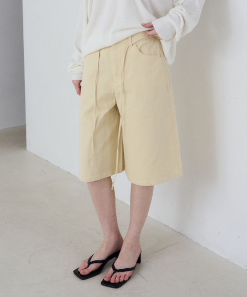 FROMWHERE(フロムウェア)の「ストリングバミューダパンツL/イエロー(その他パンツ・レディース・その他・SMALL/MEDIUM)」の1枚目の写真