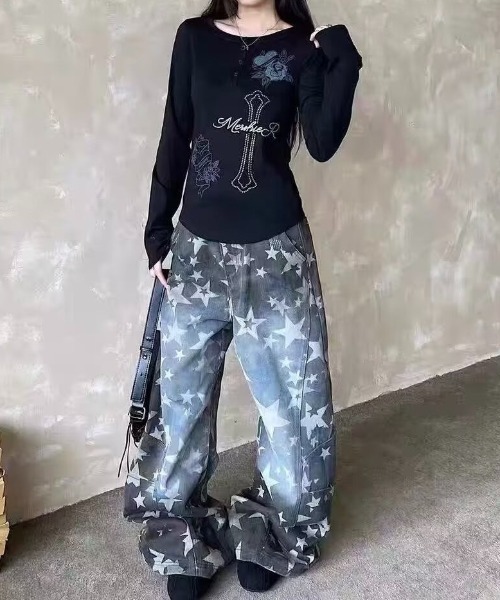 UP START（アップスタート）の「【LAMPOON】スターカモフラージュカーブパンツ（その他パンツ・レディース・カーキ・LARGE/MEDIUM/SMALL）」の4枚目の写真