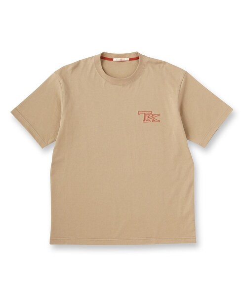 40ｃｔ＆525（フォーティーカラッツアンドゴーニーゴ）の「【Sサイズ～】TKワンポイント刺繍半袖Tシャツ（Tシャツ/カットソー・メンズ・ベージュ/ワインレッド・01/04/03/02）」の3枚目の写真