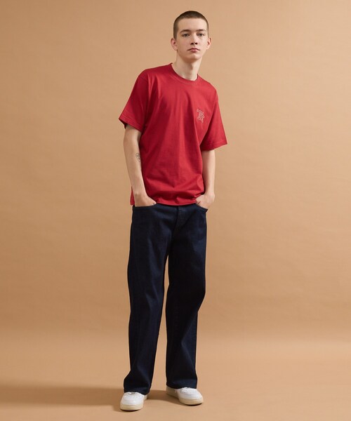 40ｃｔ＆525（フォーティーカラッツアンドゴーニーゴ）の「【Sサイズ～】TKワンポイント刺繍半袖Tシャツ（Tシャツ/カットソー・メンズ・ベージュ/ワインレッド・01/04/03/02）」の10枚目の写真